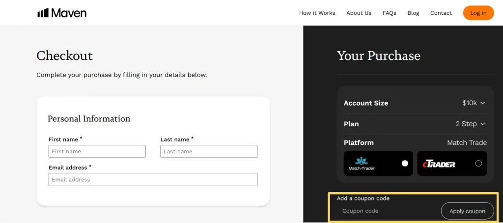 maven trading coupon code